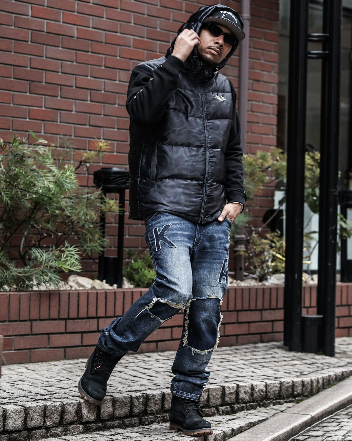 Karl Kani] ダウン 切り替え ヘビースウェット パーカー | PEET ONLINE