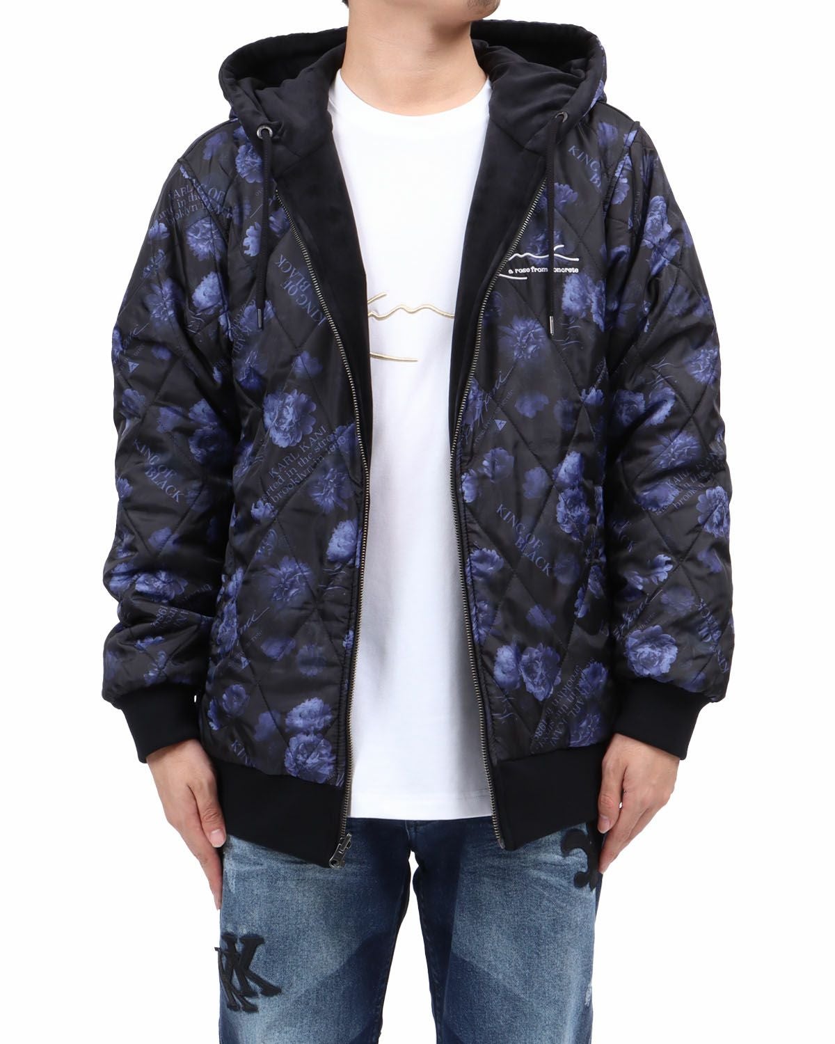 Karl Kani] リバーシブル ブルーローズ ZIPパーカー | PEET ONLINE STORE