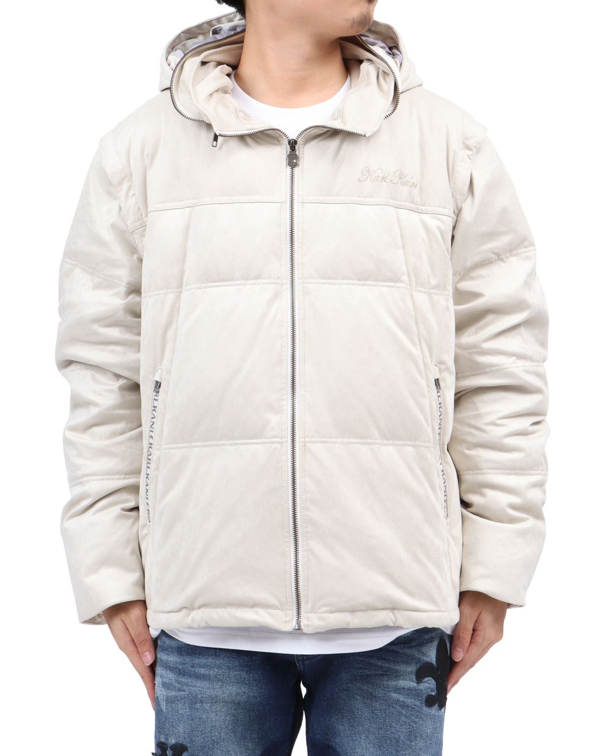 オフホワイト：173cm63kg(Lサイズ着用)