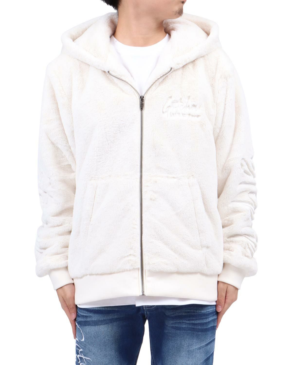 GOTCHA] 袖ロゴ ファー ZIPパーカー | PEET ONLINE STORE