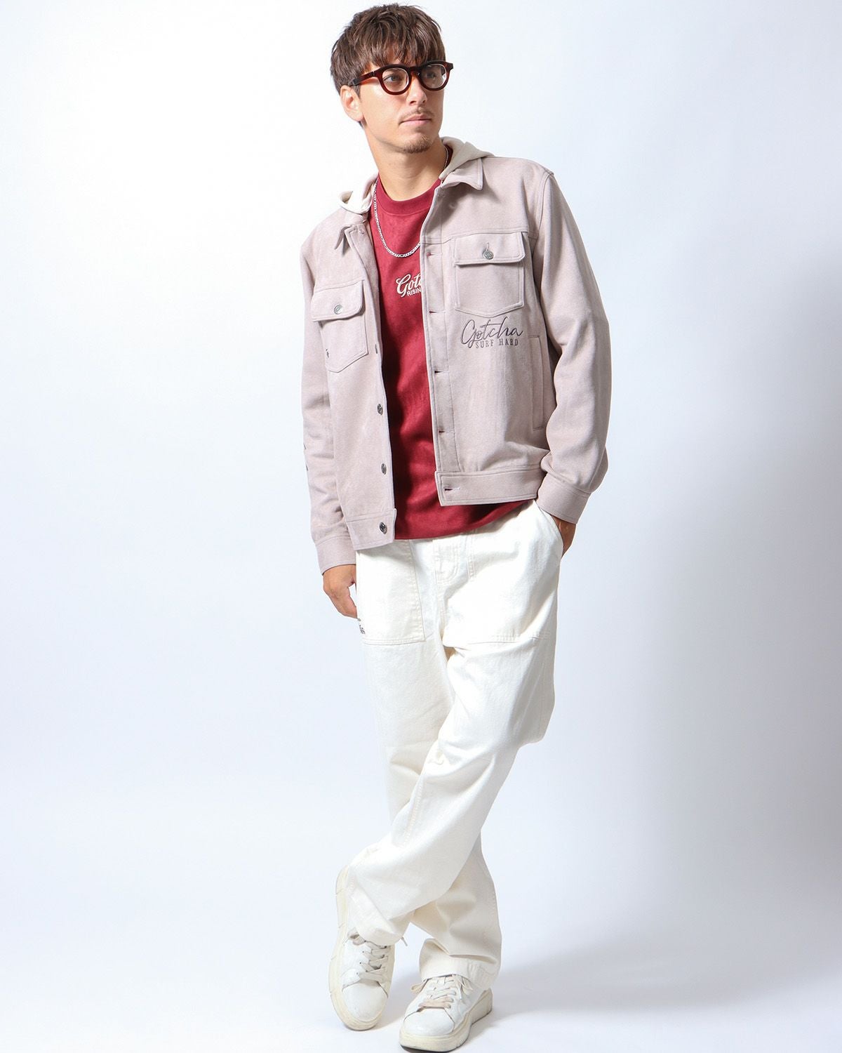 グレー：180cm/70kg(Lサイズ着用)