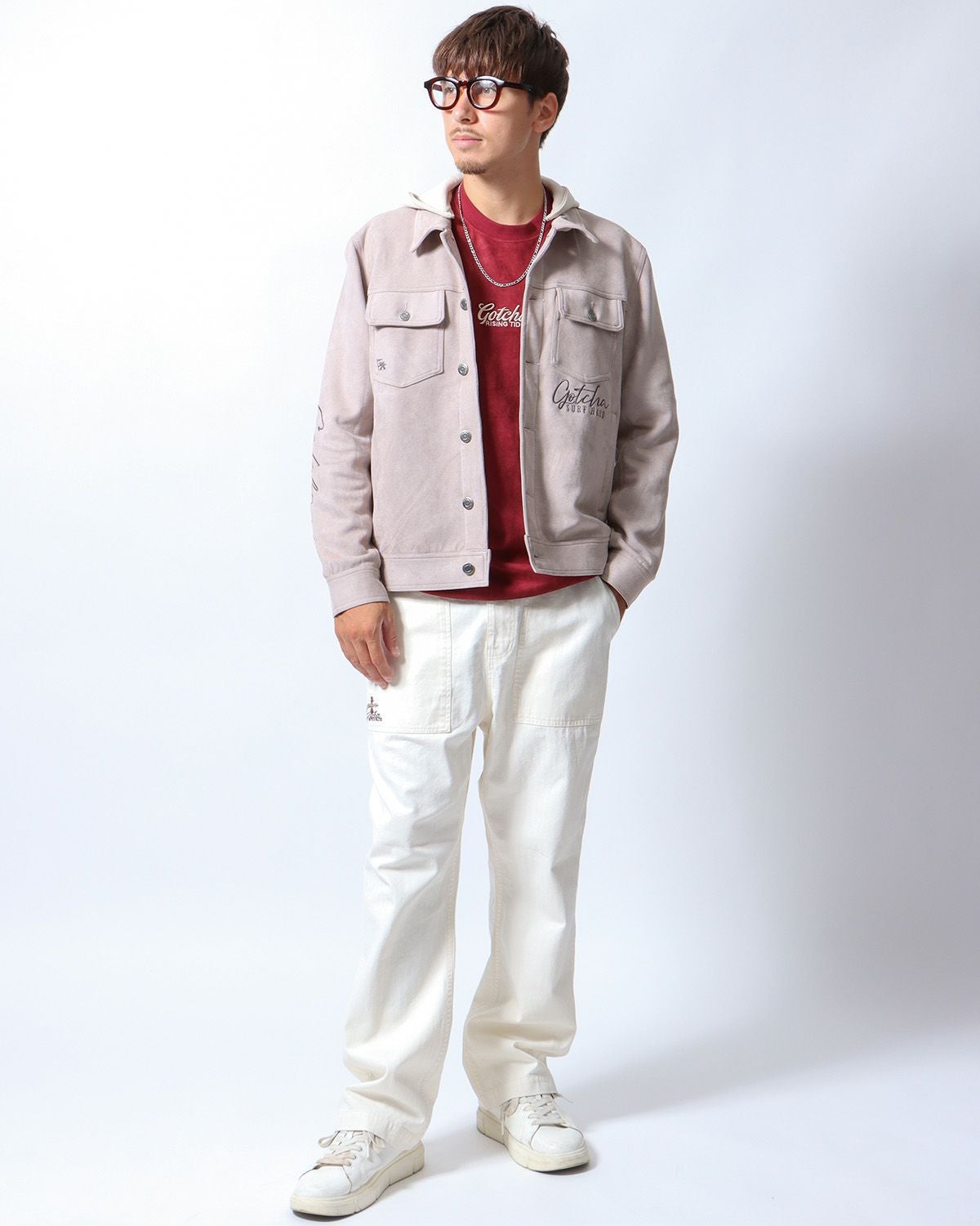 グレー：180cm/70kg(Lサイズ着用)