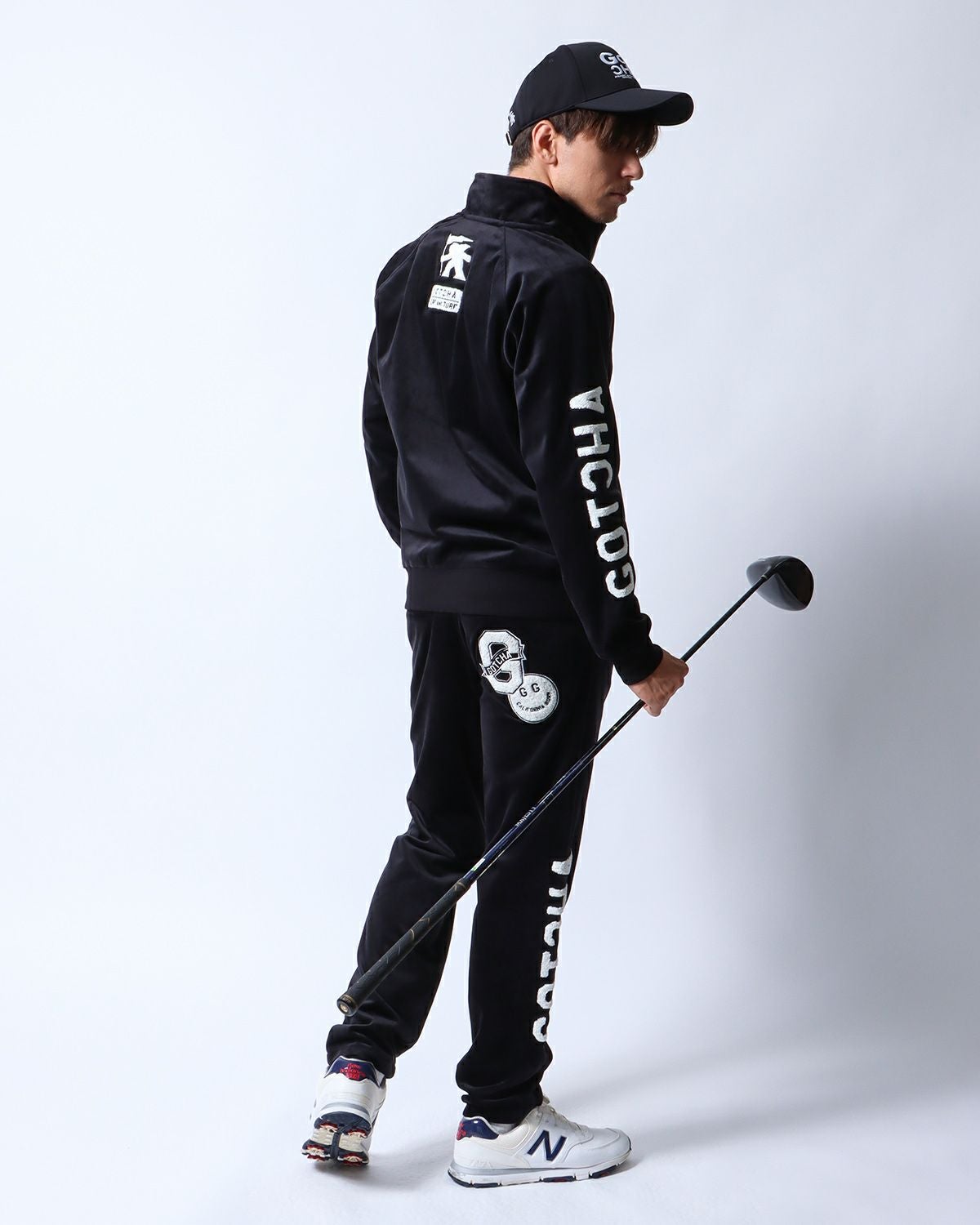 美品　GOTCHA GOLF メンズゴルフジャケット ジャージ　ロゴ刺繍　M GOTCHA GOLF] 防風 ストレッチ シャギー トラックジャケット | PEET