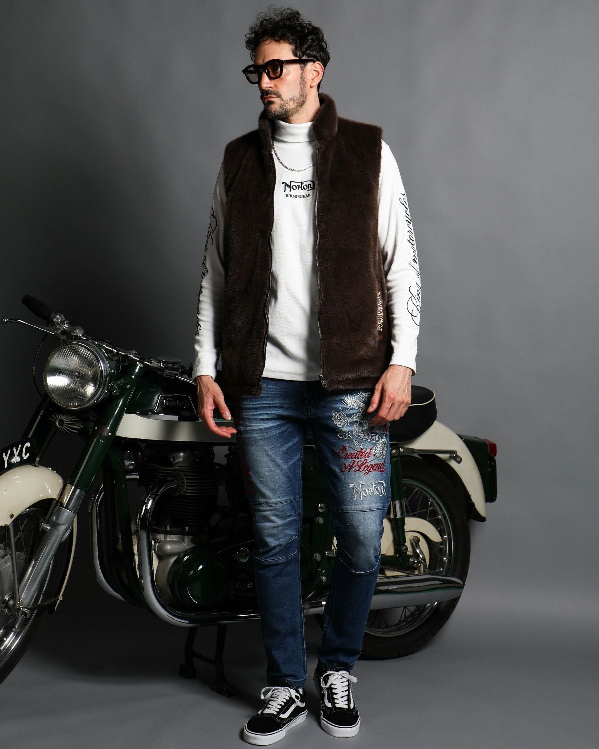 Norton] ライナーベスト付 ムラ PU ライダース | PEET ONLINE STORE