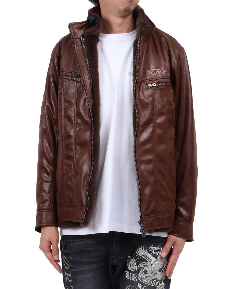 ブラウン：174cm62kg(Lサイズ着用)中身脱着仕様