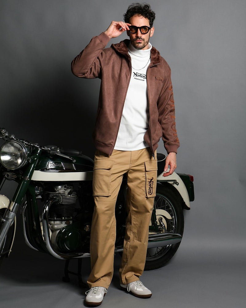 ライトブラウン:186cm(Lサイズ着用)