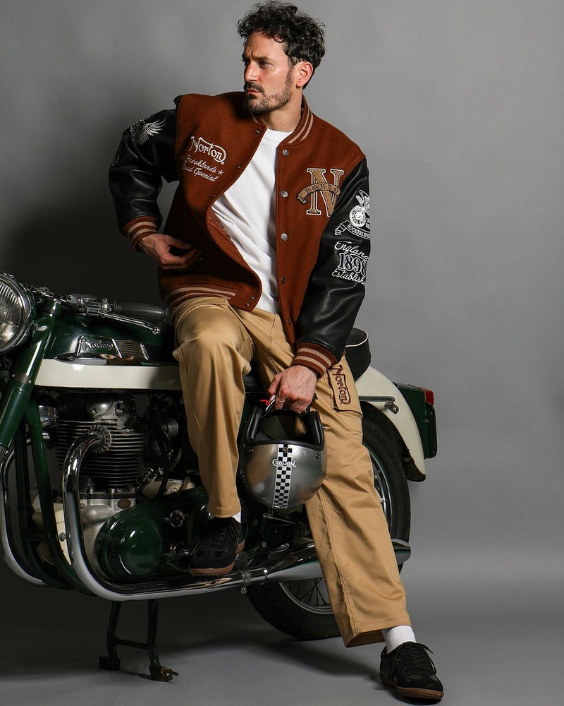 ブラウン:186cm(Lサイズ着用)