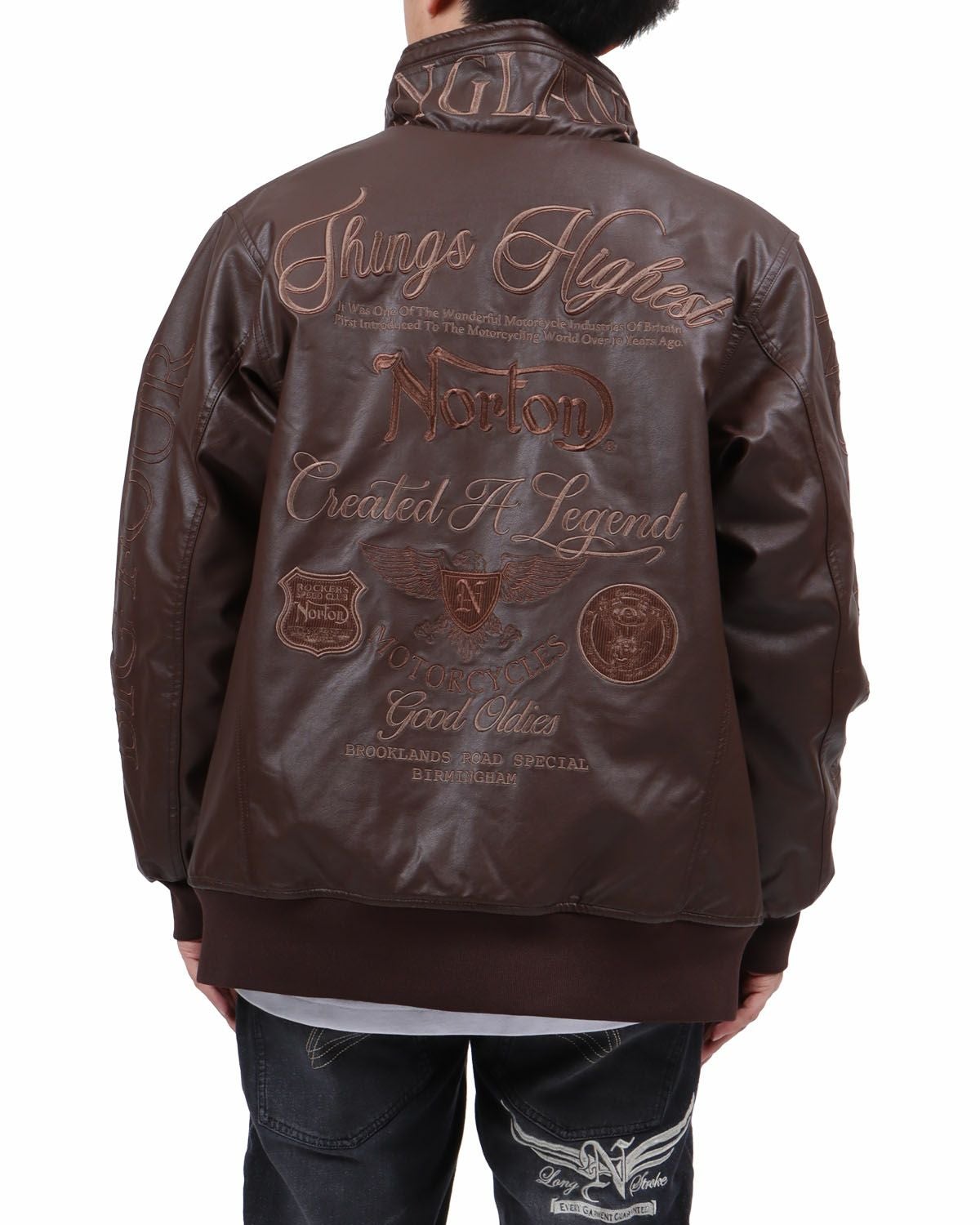 ダークブラウン：173cm63kg(Lサイズ着用)