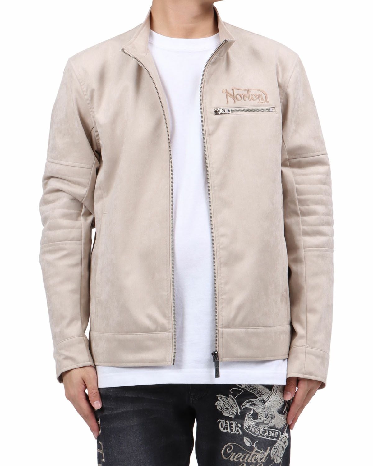 サンドベージュ：173cm63kg(Lサイズ着用)