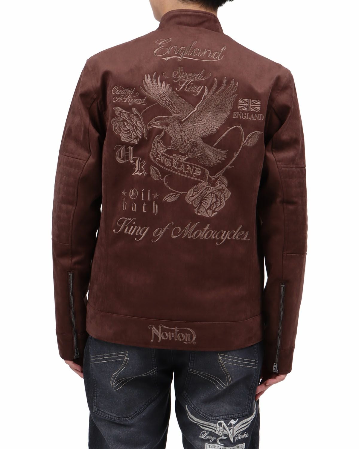 ブラウン：173cm63kg(Lサイズ着用)