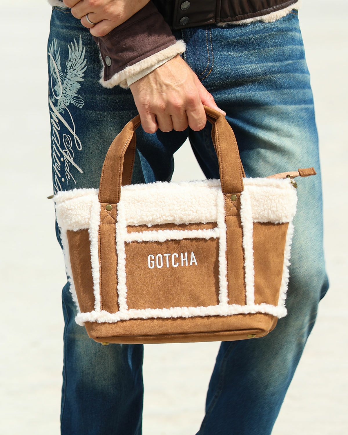 GOTCHA] 2WAY フェイクムートン ミニバッグ | PEET ONLINE STORE