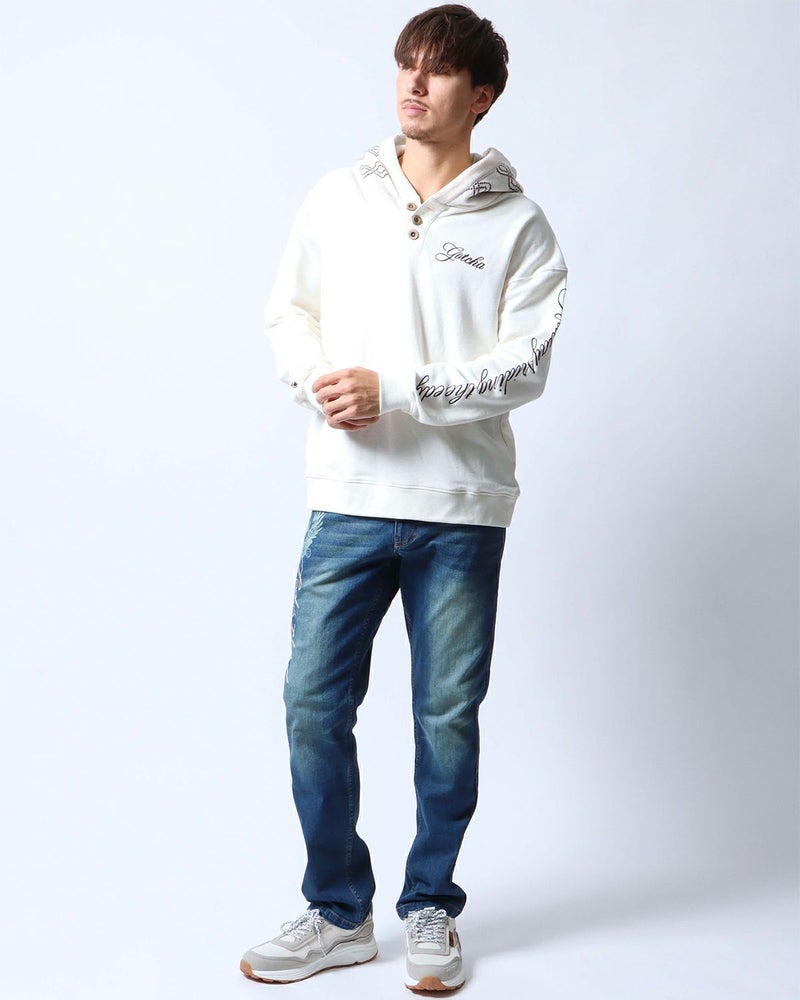 オフホワイト：180cm/70kg(Lサイズ着用)