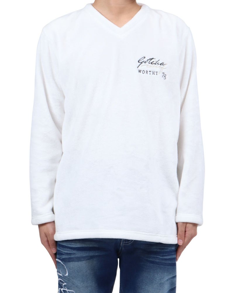 ホワイト：173cm63kg(Lサイズ着用)