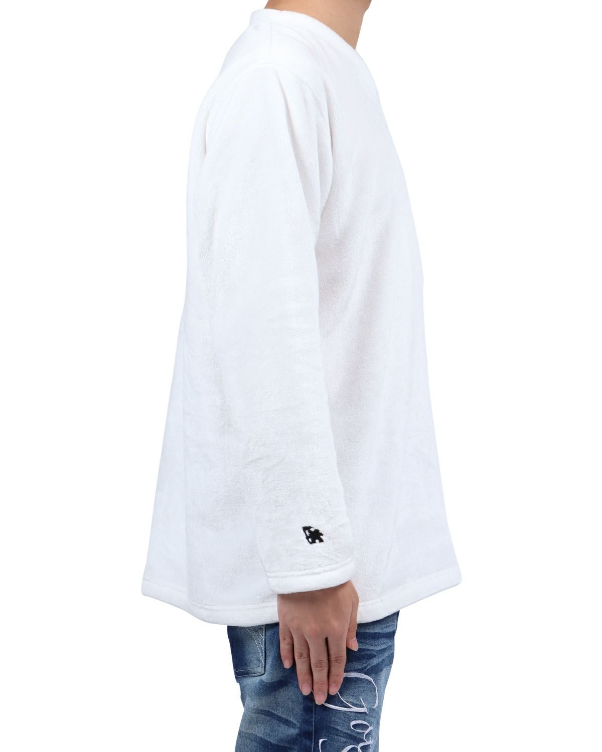 ホワイト：173cm63kg(Lサイズ着用)