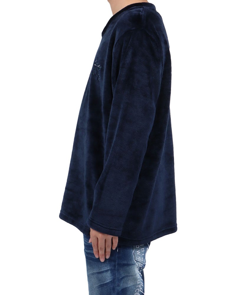 ネイビー：173cm63kg(Lサイズ着用)