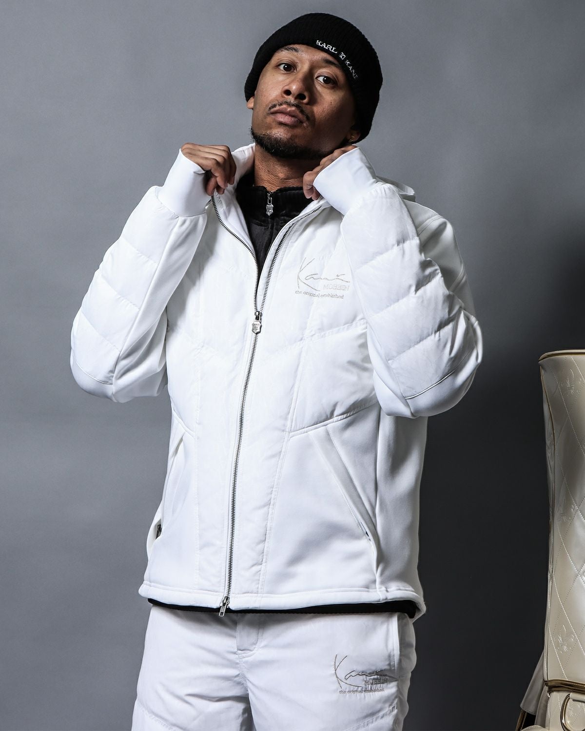 Karl Kani｛カールカナイ｝ストレッチジャケット 英文字刺繍ゴルフ XXL Karl Kani GOLF] ダウン 切替 ストレッチ ジャケット | PEET ONLINE STORE