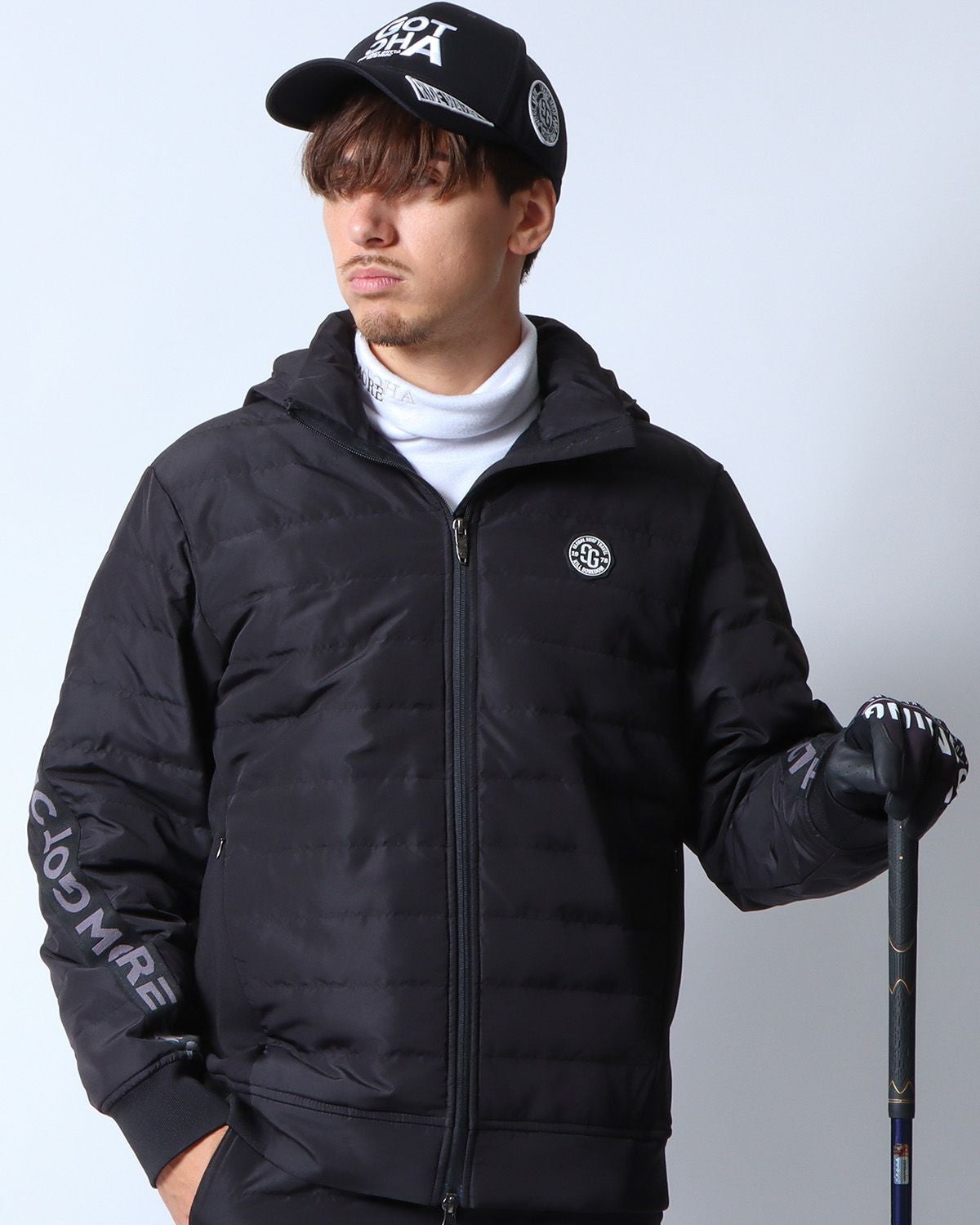 TaylorMade ブラックジャケット キルティングダウン　ゴルフ TaylorMade Taylormade ジャケット メンズ Mサイズ ブラック ゴルフ