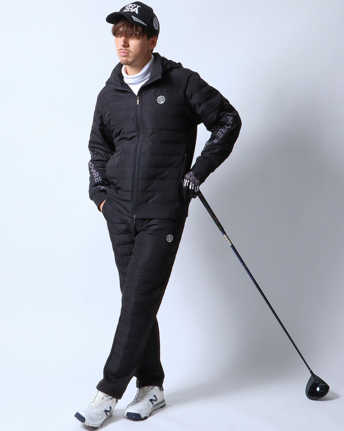 TaylorMade ブラックジャケット キルティングダウン　ゴルフ TaylorMade Taylormade ジャケット メンズ Mサイズ ブラック ゴルフ