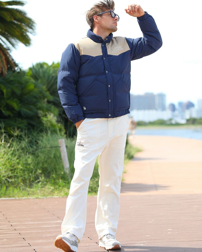 ネイビー：183cm/70kg(Lサイズ着用)