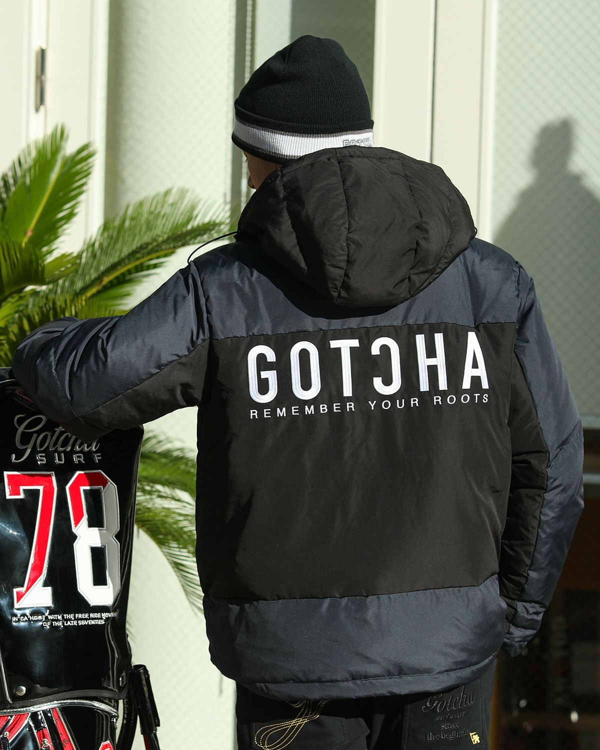 GOTCHA ガッチャゴルフ Ｌ ダウン 切替 スタンド ジップ ジャケット GOTCHA GOLF] 撥水 カラー 切替 ダウンジャケット | PEET ONLINE STORE