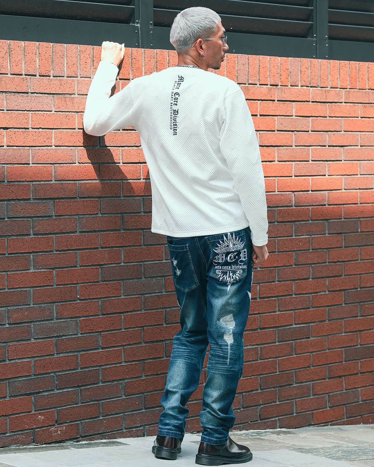 MCD] ストレッチ ダメージ トライバル デニムパンツ | PEET ONLINE STORE