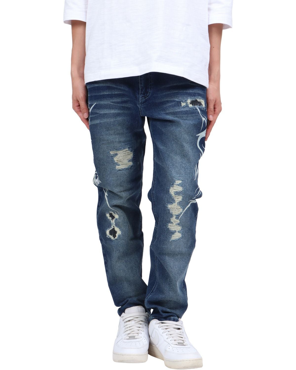 インディゴ：174cm62kg(Lサイズ着用)