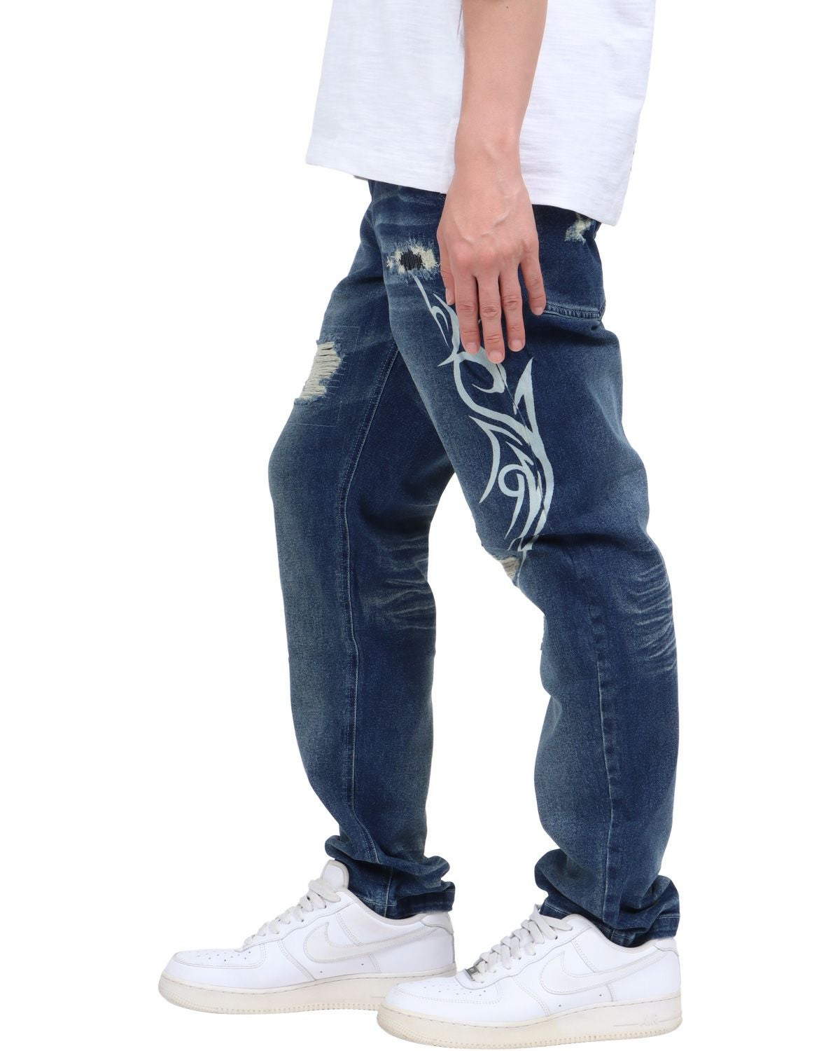 インディゴ：174cm62kg(Lサイズ着用)