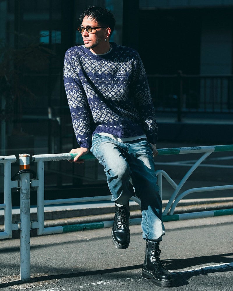 ブルー：183cm(Lサイズ着用)