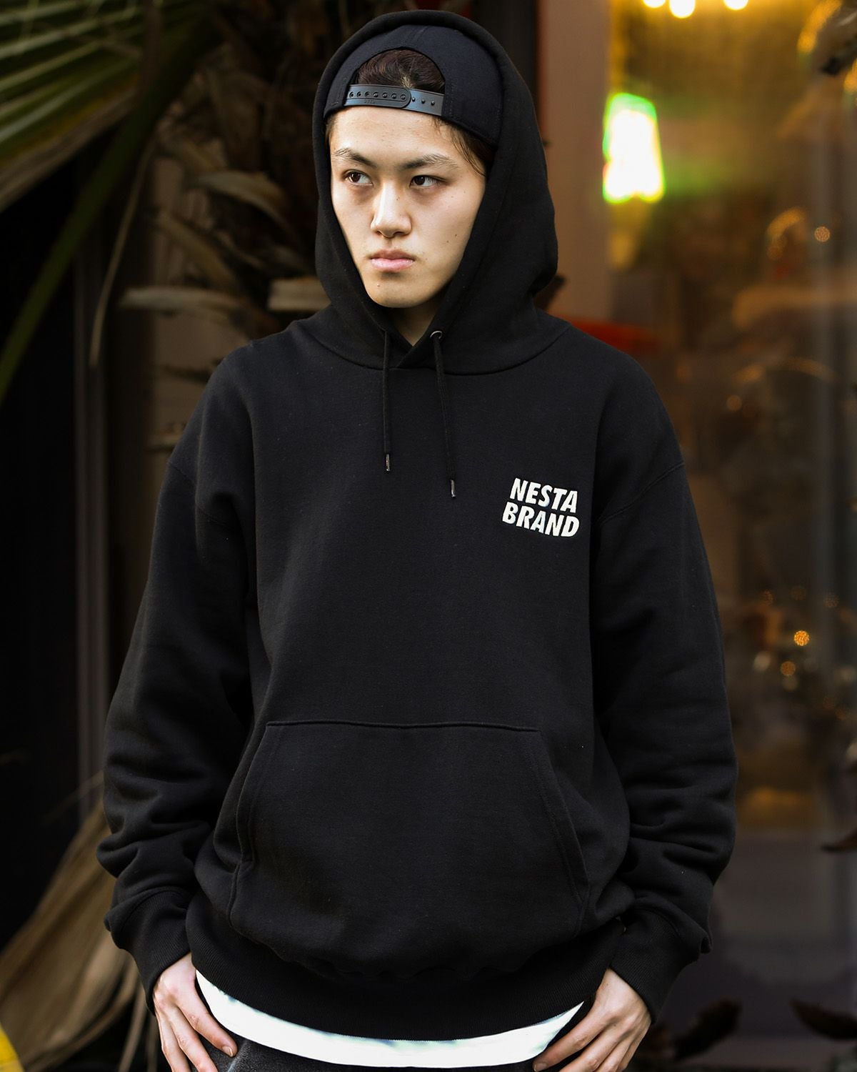 NESTA フード付きダウン Mサイズ NESTA BRAND] JAPAN加工 ダブルアイコン プルパーカー | PEET ONLINE STORE