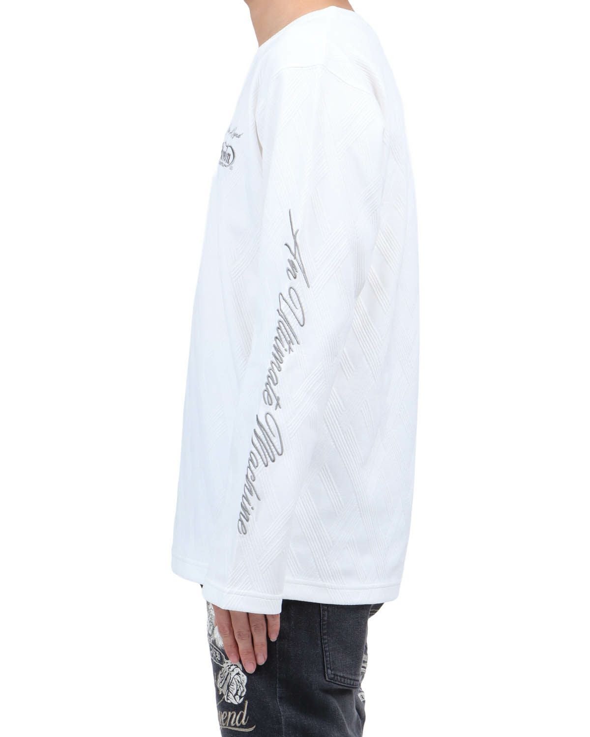 ホワイト：173cm63kg(Lサイズ着用)