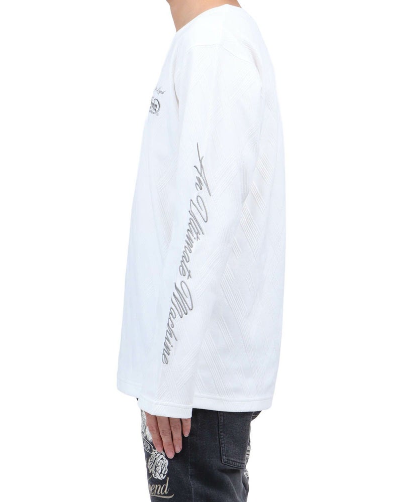 ホワイト：173cm63kg(Lサイズ着用)