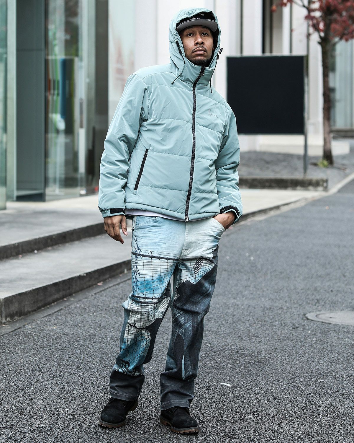 Karl Kani] ストレッチ ビッグフォト BROOKLYN イージーパンツ | PEET