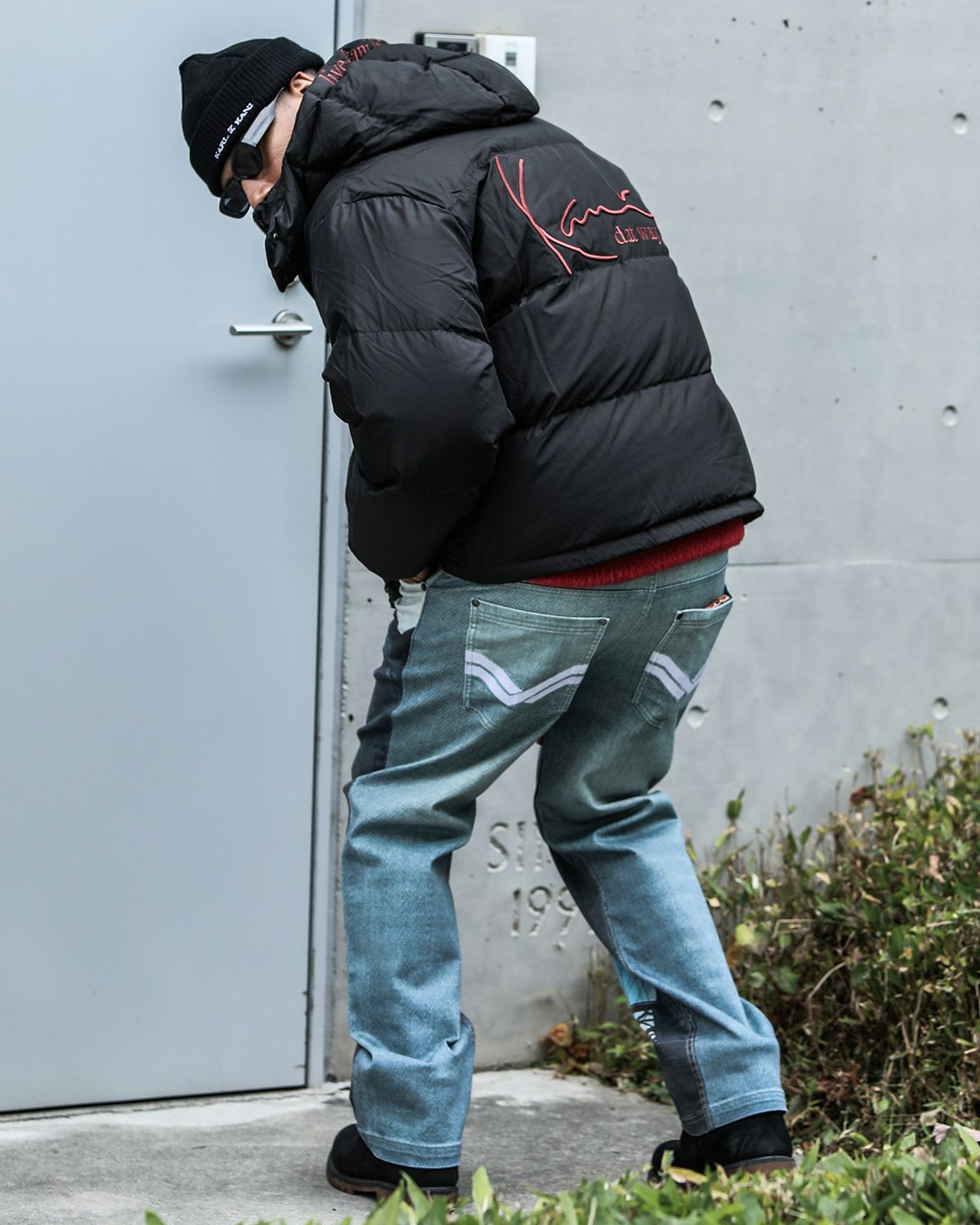 Karl Kani] ストレッチ ビッグフォト BROOKLYN イージーパンツ | PEET
