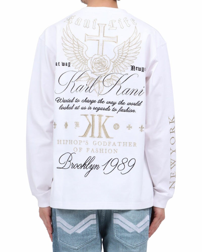 ホワイト：174cm62kg(Lサイズ着用)