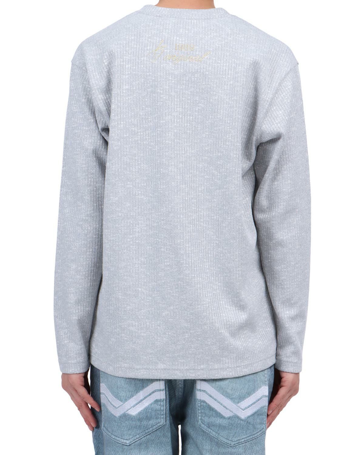 杢グレー：174cm62kg(Lサイズ着用)