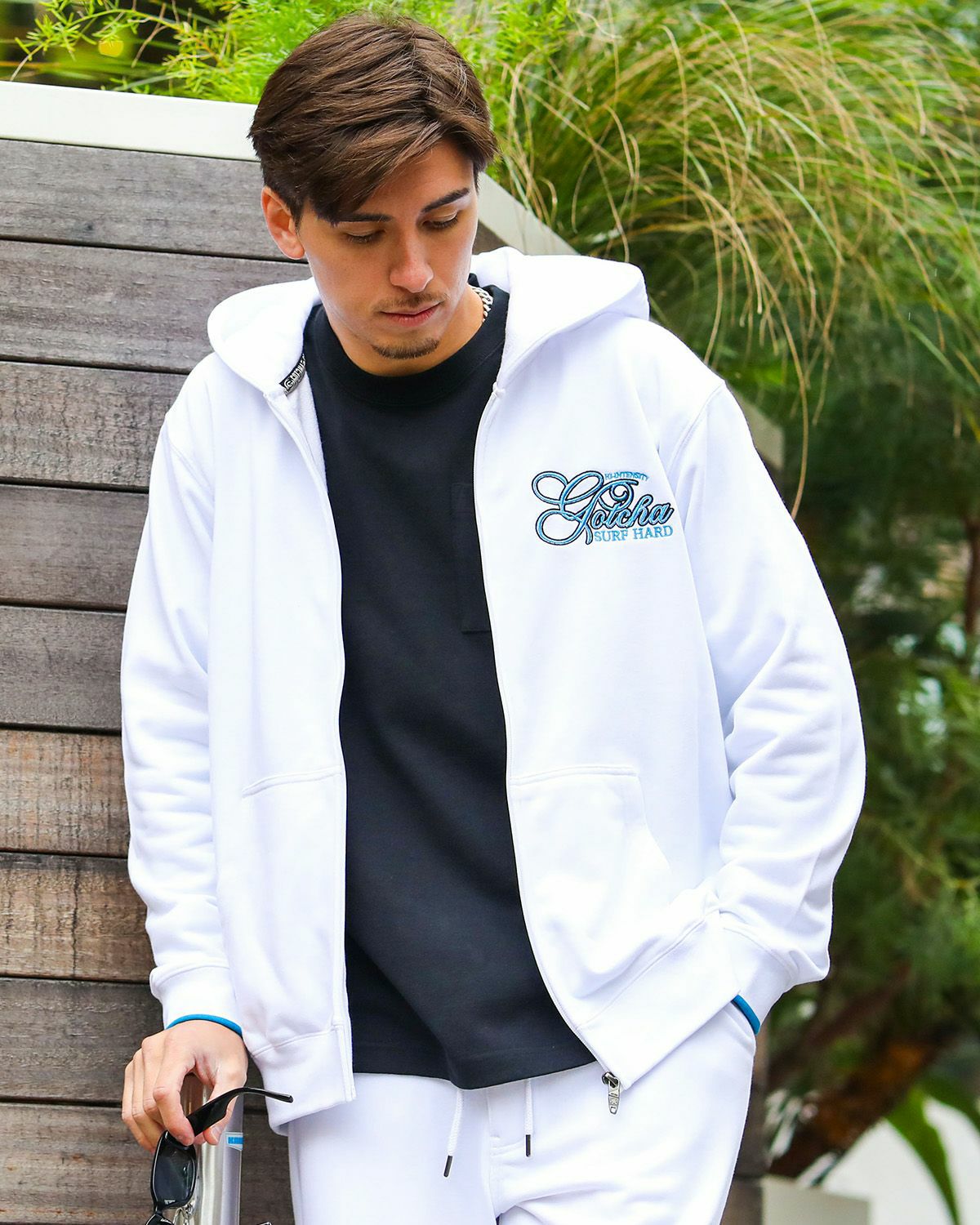 ガッチャ/GOTCHA★ジップアップ/スウェットジャケット【メンズM-38/白/white】 GOTCHA | Back To 90's SET-UP !!! | PEET ONLINE STORE