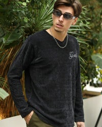 チャコール：180cm/70kg(Lサイズ着用)