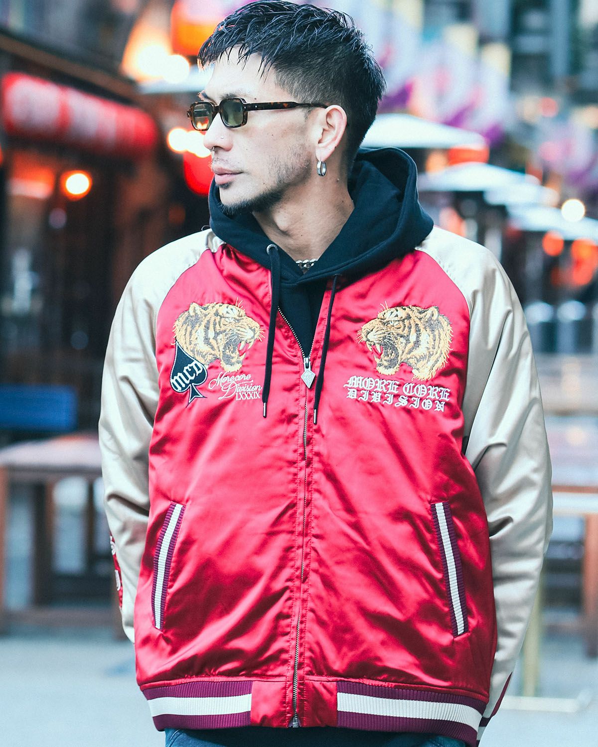 ワイン:183cm(XLサイズ着用)