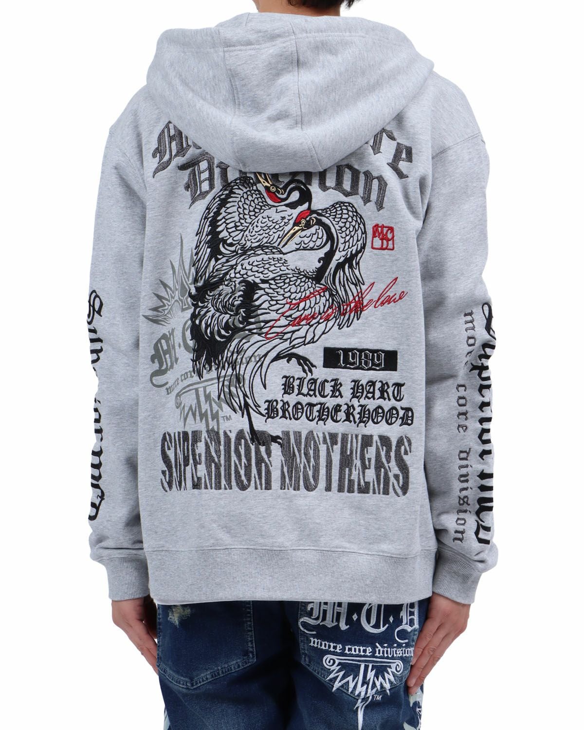 杢グレー：174cm62kg(Lサイズ着用)