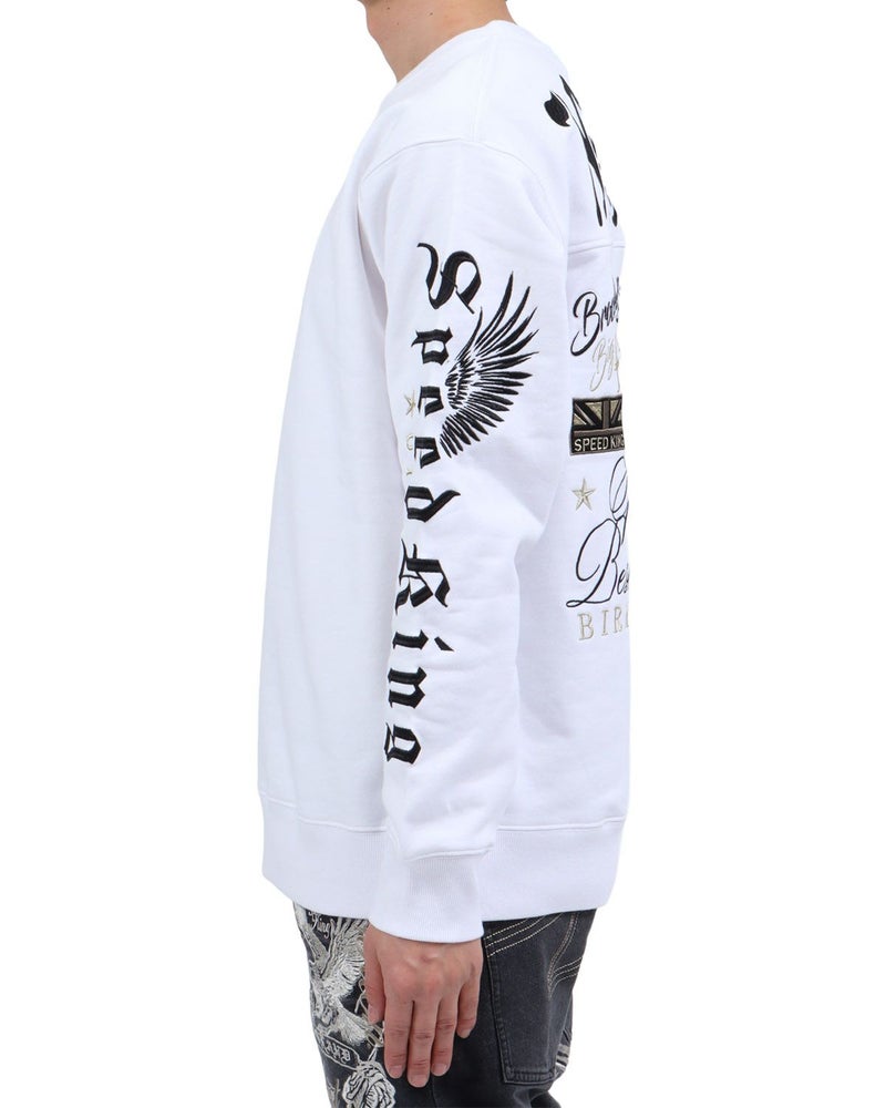 ホワイト：174cm62kg(Lサイズ着用)