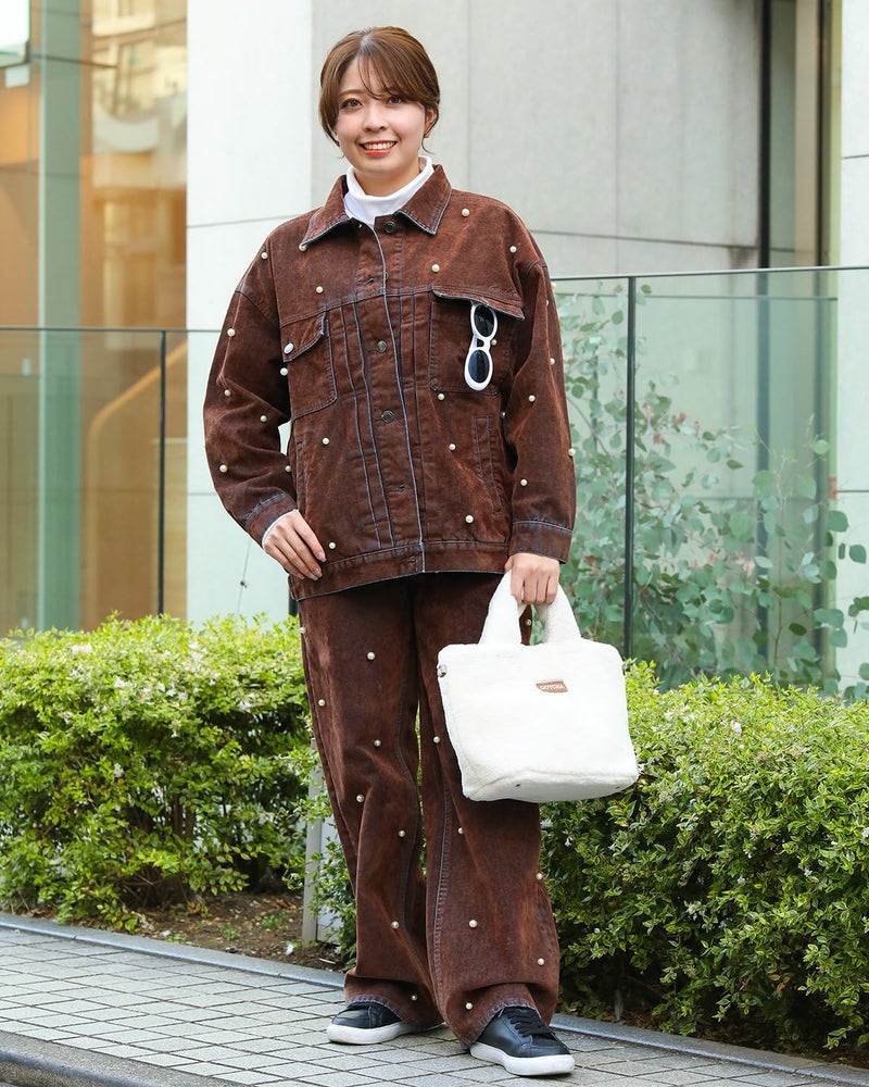 ブラウン：157cm(Mサイズ着用)