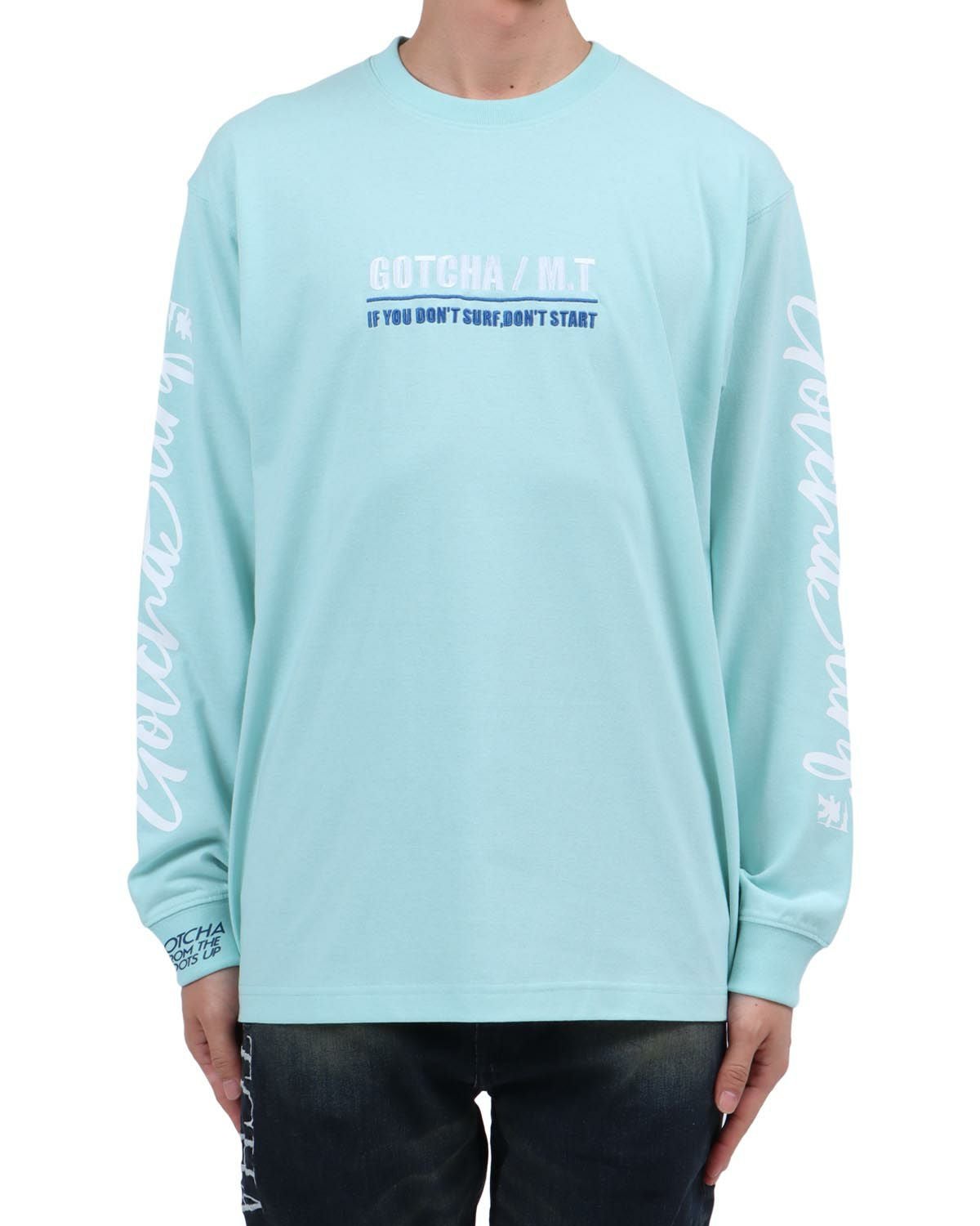 ミントグリーン：174cm62kg(Lサイズ着用)