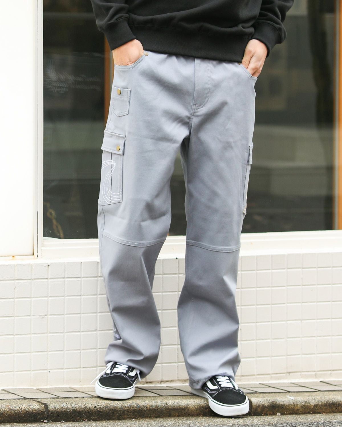美品 ガッチャ ゴルフ GOTCHA パンツ ストレッチ グレー メンズ L GOTCHA] ストレッチ MAX ツイル カーゴワイドパンツ | PEET ONLINE STORE