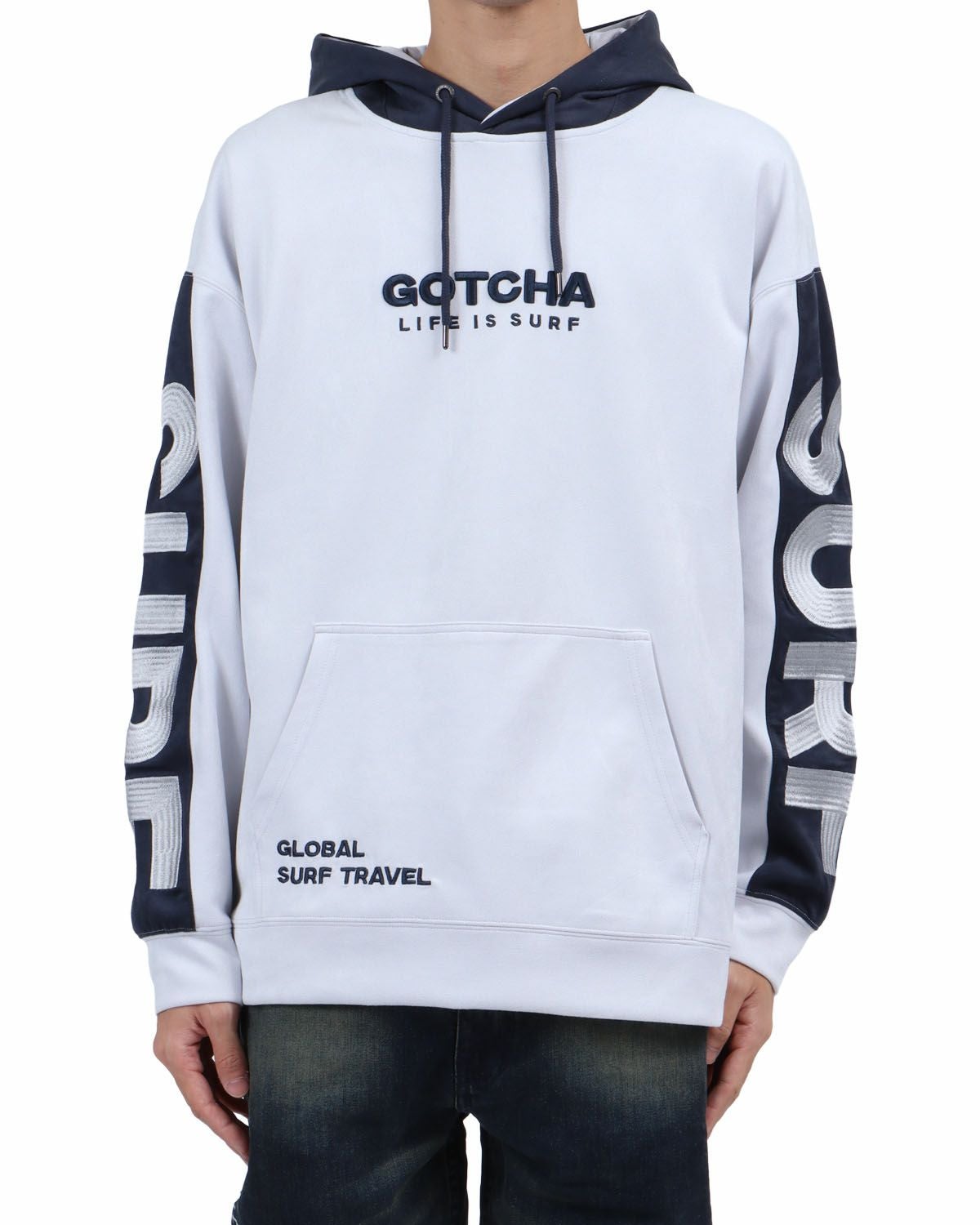 GOTCHA] 撥水 ポリスウェード カラーブロック プルパーカー | PEET