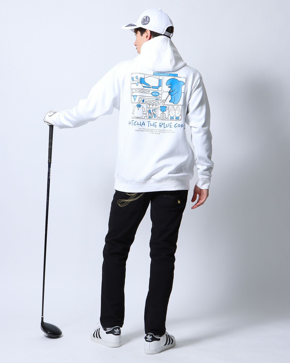 ホワイト：180cm/70kg(Lサイズ着用)