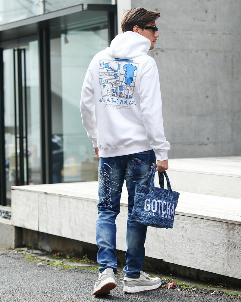 ホワイト：180cm/70kg(Lサイズ着用)