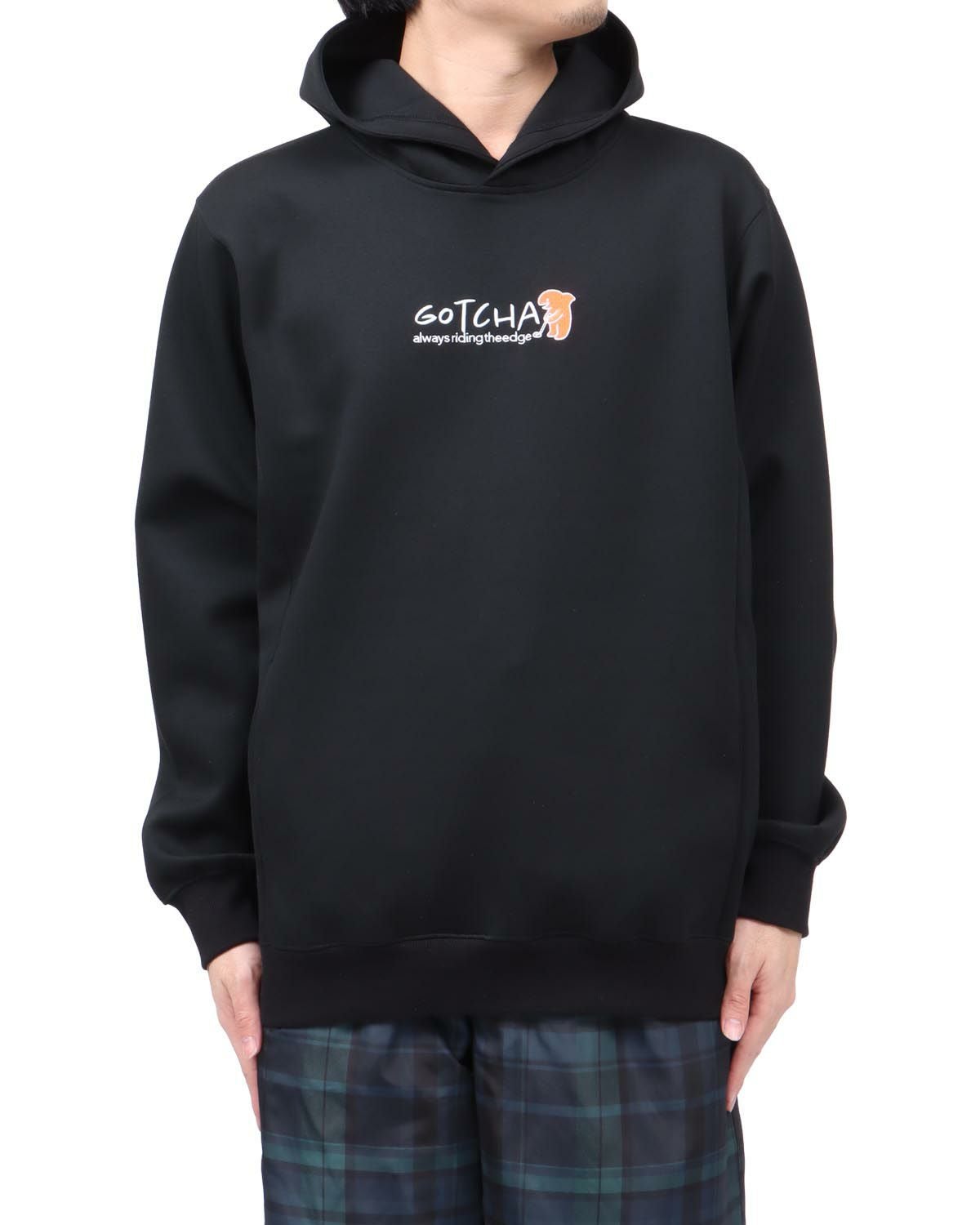 GOTCHA golfパーカー茶黒L 新品未使用 GOTCHA] ポリ杢 裏ボア フード ナバホロゴ ジップパーカー | PEET