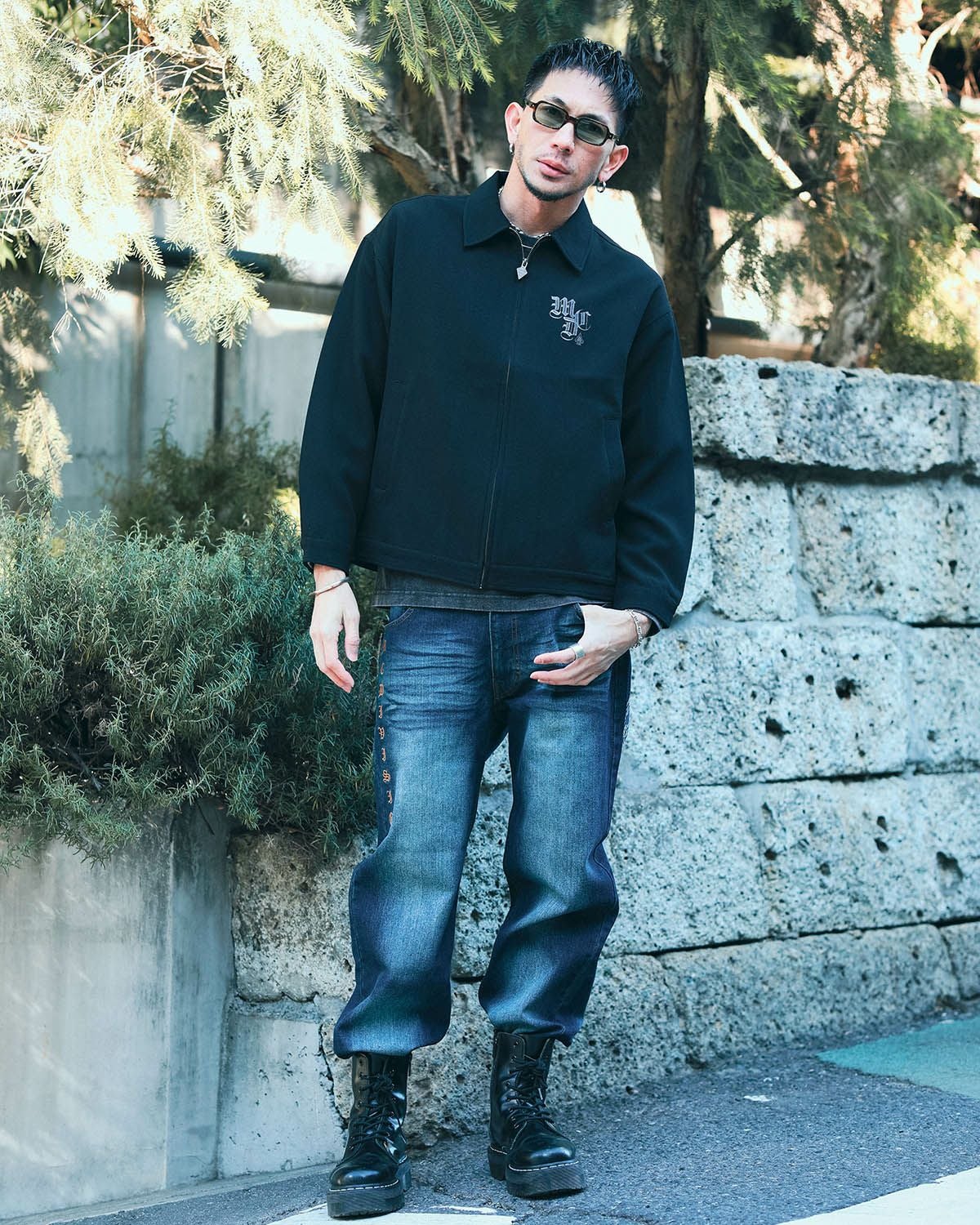 インディゴ:183cm(Lサイズ着用)