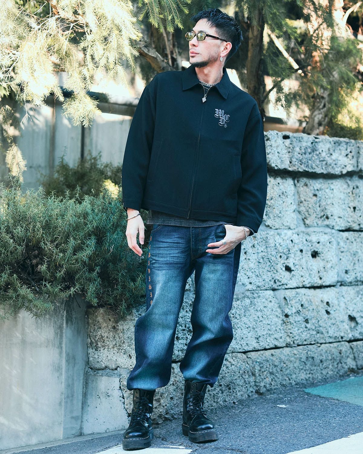 インディゴ:183cm(Lサイズ着用)