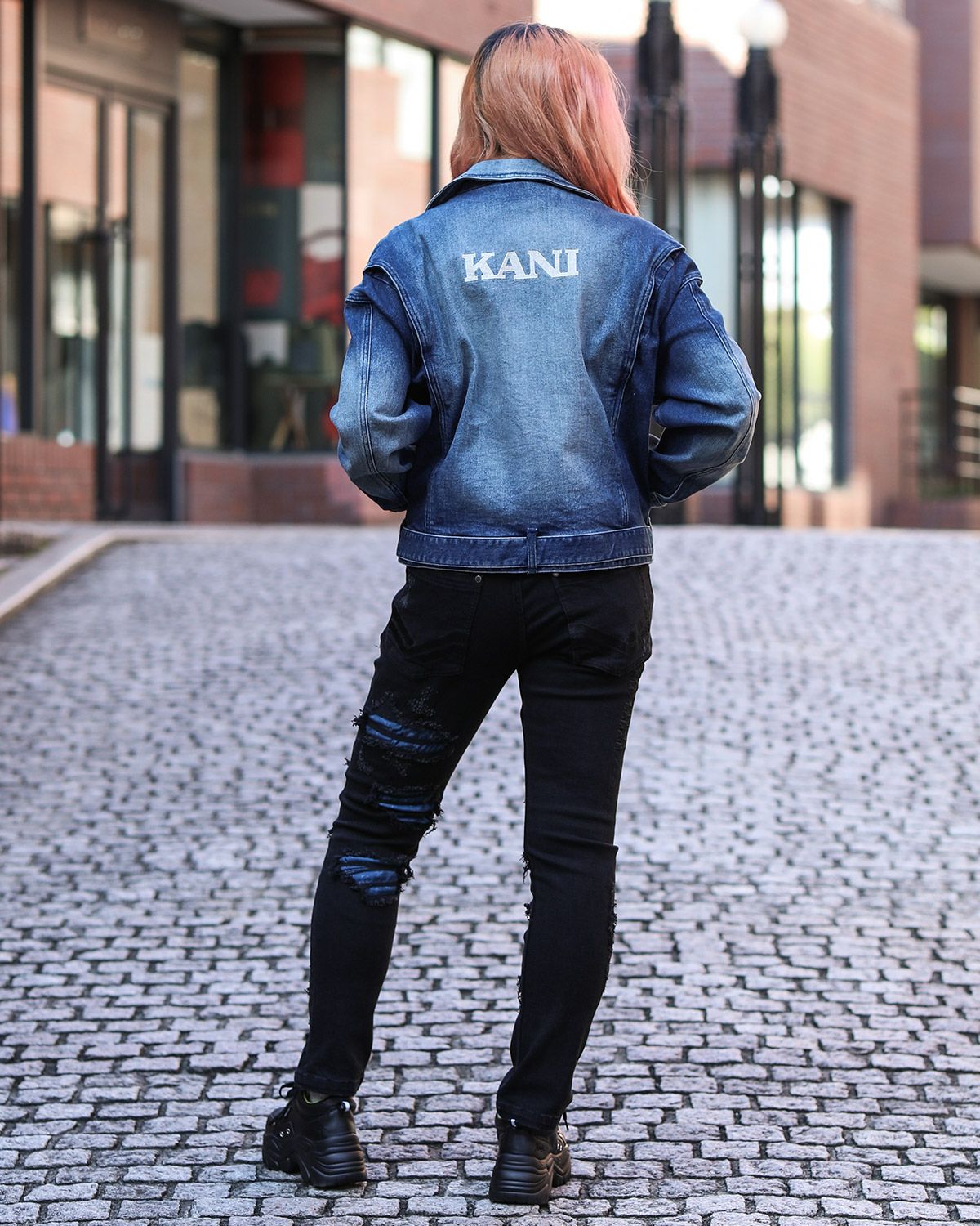 Karl Kani] ウィメンズ デニム バイカー ジャケット | PEET ONLINE STORE